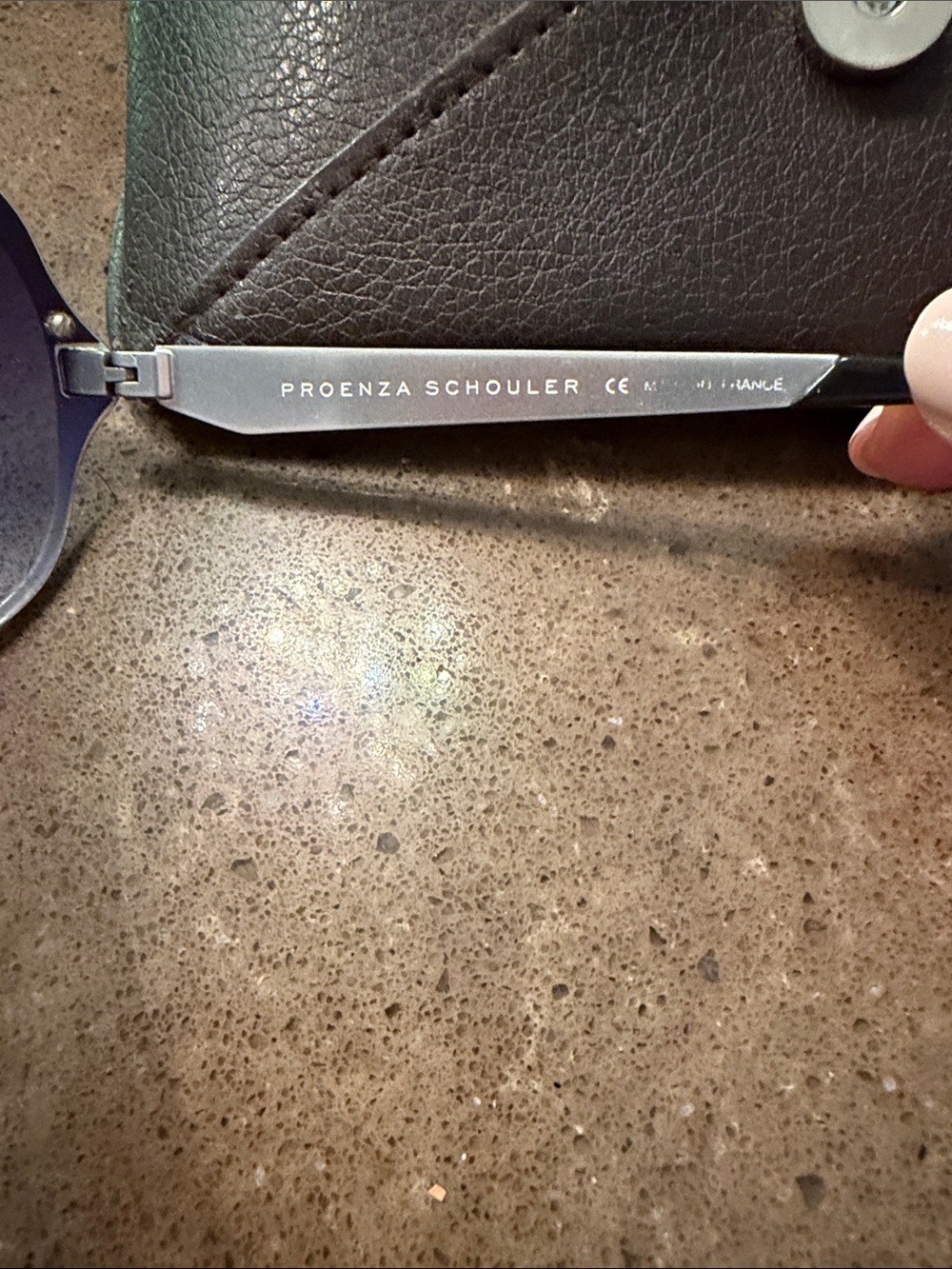 Proenza Schouler Silver Frame Sunglasses with Purple Lenses - Picture 3 of 4